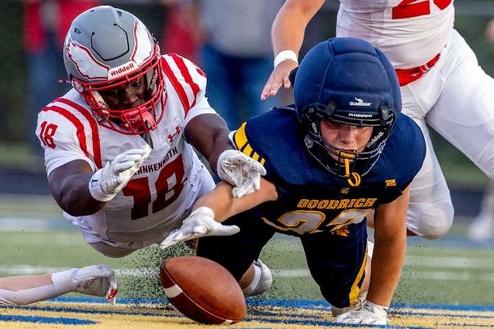 PHOTOS: Goodrich, Frankenmuth battle in juggernaut football season