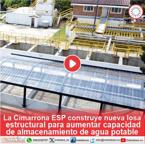 Para aumentar la capacidad de almacenamiento de agua potable, La Cimarrona ESP construye nueva losa estructural