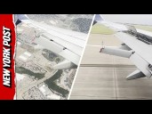 Scary Moment Delta Plane's Wing Flap Breaks Midair