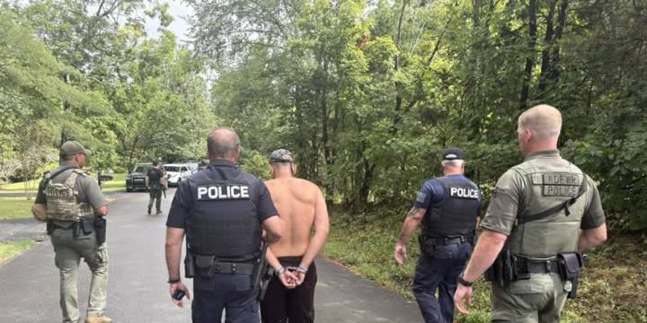 Rape suspect found in a tent in Clinton County