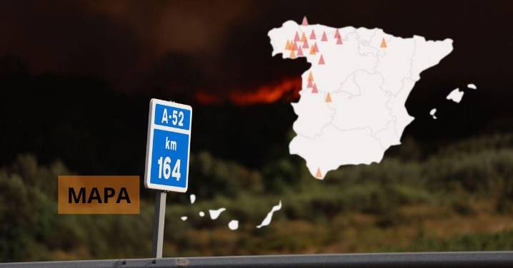 MAPA | Incendios forestales activos en España