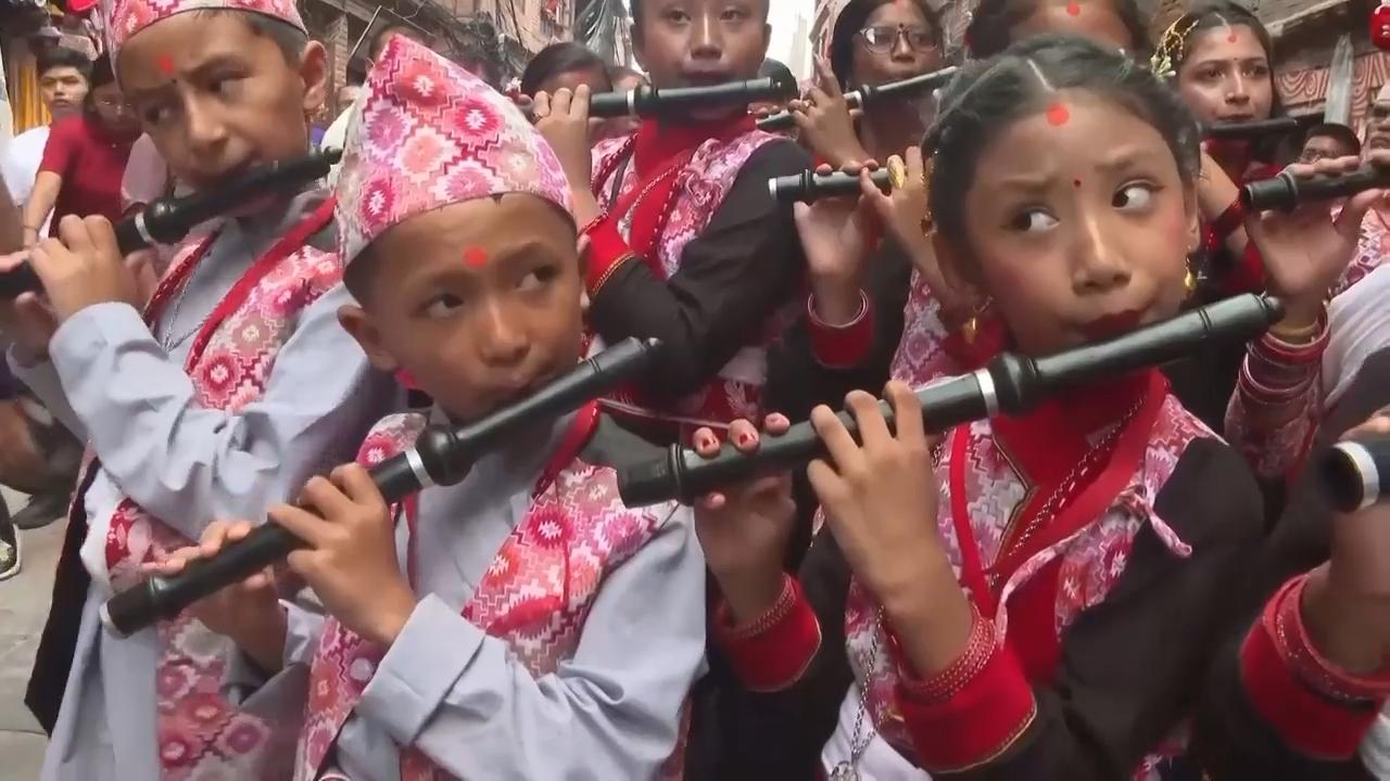 Celebrations for the Hindu festival of Janmashtami in Nepal