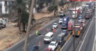 Lima Expresa cierra dos carriles de la Vía de Evitamiento por hundimiento causado en obras de la MML