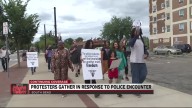 Hours-long protest follows video of SBPD officer detaining teen