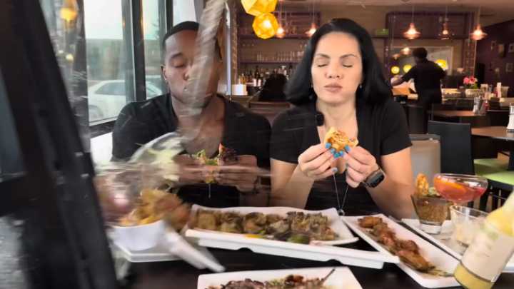 Así fue el choque de una SUV contra un restaurante durante filmación de video de influencers