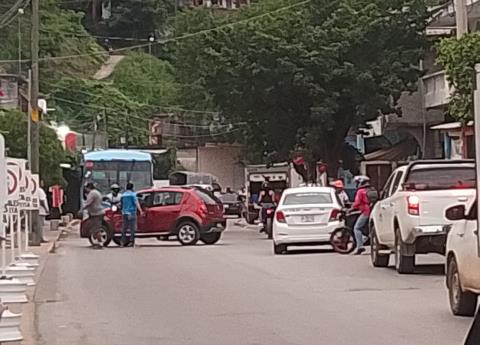 Se accidentó motociclista