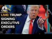 LIVE: President Trump signs Executive Orders in the Oval Office