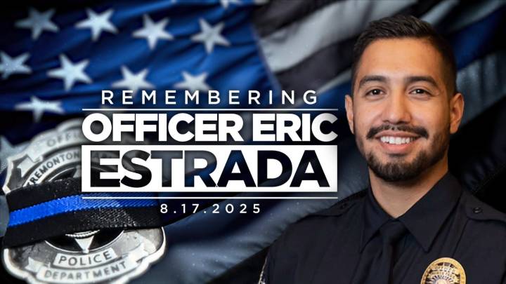 Fallen officer Eric Estrada remembered in emotional funeral service