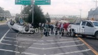 Choque y volcadura en la carretera Huamantla-Apizaco deja ocho heridos