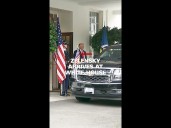 President Zelensky arrives at the White House to meet President Trump