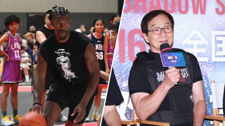 Warriors star Jimmy Butler meets acting legend Jackie Chan