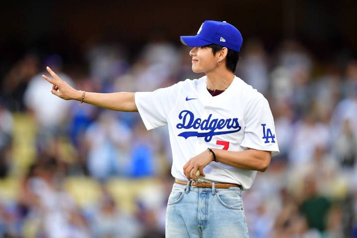 BTS’ V Sends Fans Into Frenzy as He Turns Dodger Stadium Into ARMY Territory : ‘LA Traffic Hasn’t Moved’