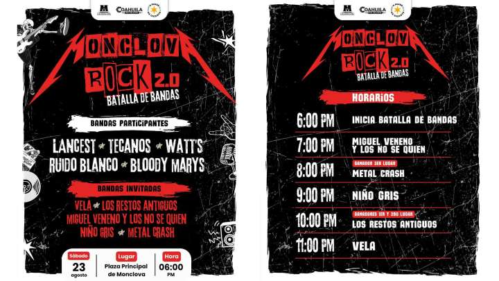 Jóvenes talento musical compiten en Monclova Rock 2.0