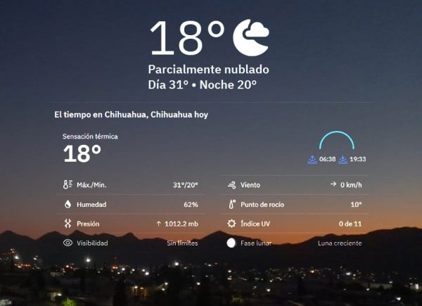 Amanece la capital a 18 grados centígrados
