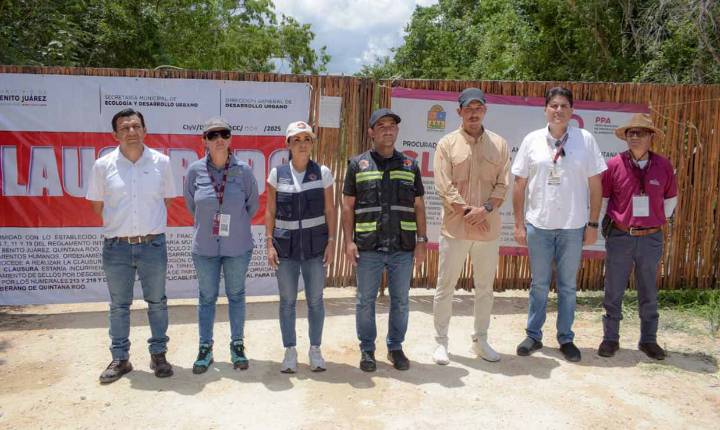 Gobierno de Benito Juárez clausura desarrollos ireggulares «Víamarina»
