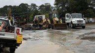 Water main break leads to major pothole at Asher & University in Little Rock