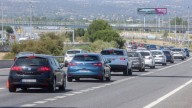 Once kilómetros de retenciones en la AP-4 por un accidente en Las Cabezas de San Juan