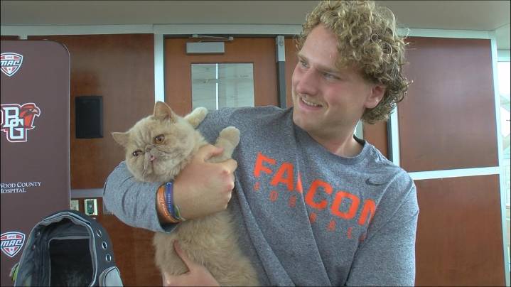 BGSU football's locker room cat goes viral