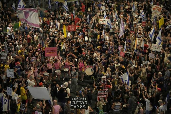 Israel prepares to move Palestinians to southern Gaza as Israelis urge mass protest over war