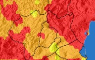 AEMET eleva a extremo el riesgo de incendio en la Vega Alta, Ricote y Murcia este lunes