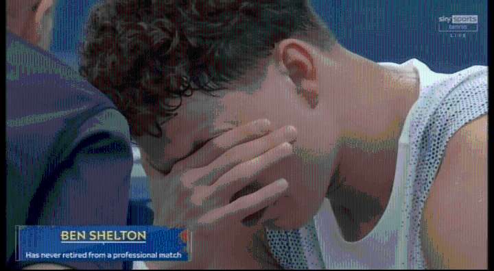 Ben Shelton breaks down in tears as he's forced to retire injured from US Open clash in devastating scenes
