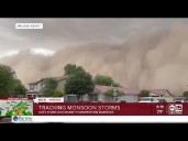 Monday monsoon storms begin with massive dust storm
