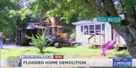 Henderson Co. family whose home was destroyed by flooding gets demolished to make way for a new one