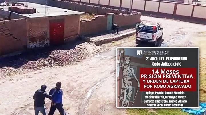 Juliaca: Prisión preventiva contra 4 policías por robo agravado y secuestro