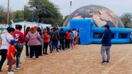 Garza vivió una experiencia inmersiva con el Planetario Móvil 360°