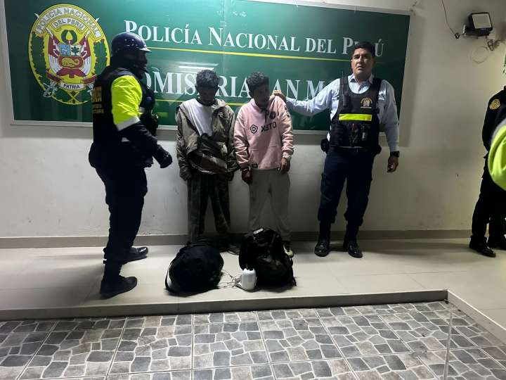 Serenazgo captura a dos sujetos por robo de cámaras