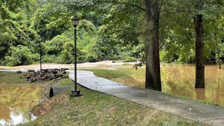 Charlotte-area creeks reach near-record crests during Tuesday flooding