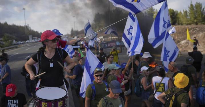 Protesters go on strike in Israel demanding ceasefire and release of Gaza hostages
