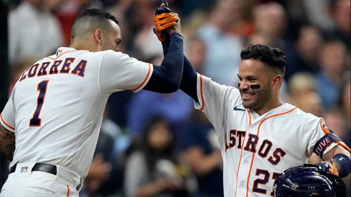 #1 is back! Astros lean into Carlos Correa homecoming with jersey reveal, highlight reel
