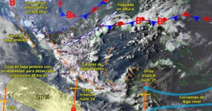 Clima en México hoy sábado 23 de agosto de 2025: lluvias intensas y calor extremo en varios estados