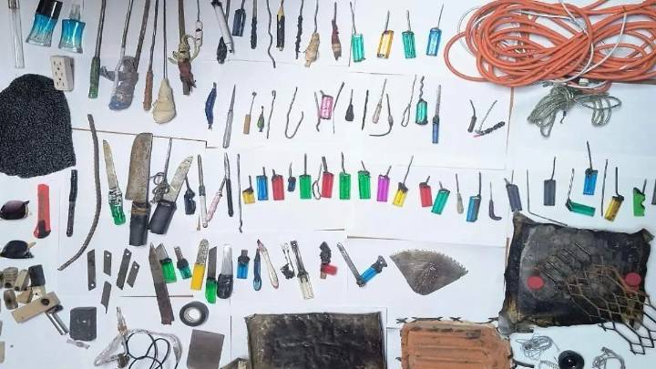 Operativo en penal de San Miguel deja decomiso de objetos punzocortantes