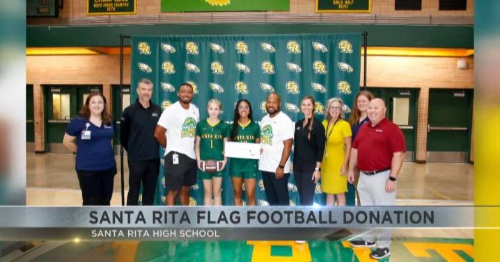 Santa Rita High School girls flag football receives $2,500 donation