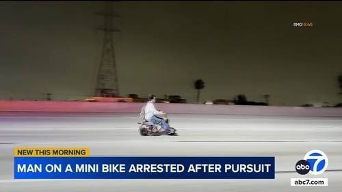 Man on mini bike arrested after police chase in Los Angeles County