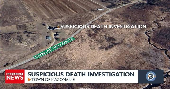 Dane Co. Sheriff's Office: Town of Mazomanie death deemed as 'suspicious'