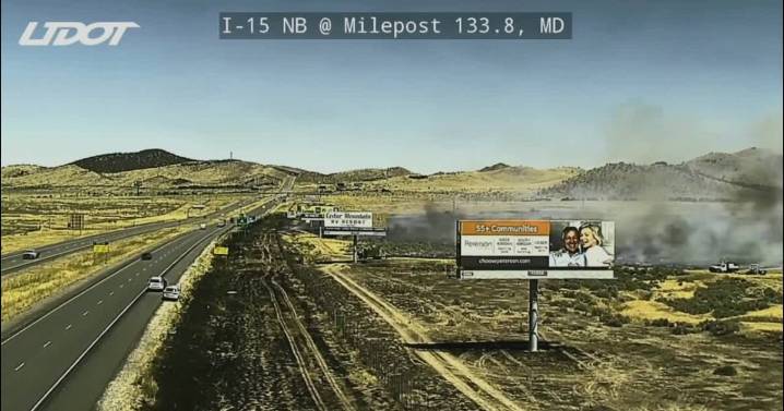 Crews responding to fire close to I