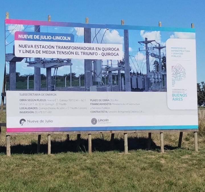 Quiroga: inicio de la obra de la Línea de 33KV