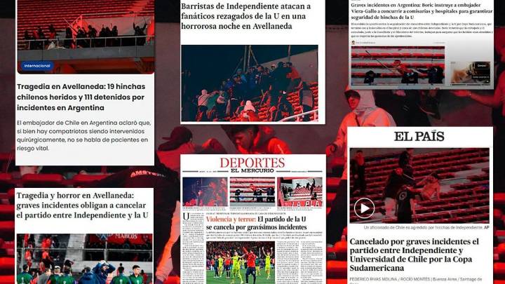 "Masacre" y "barbarie": así titularon los medios chilenos sobre los incidentes en Avellaneda