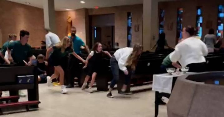 Video shows children fleeing from Annunciation Church after shooting