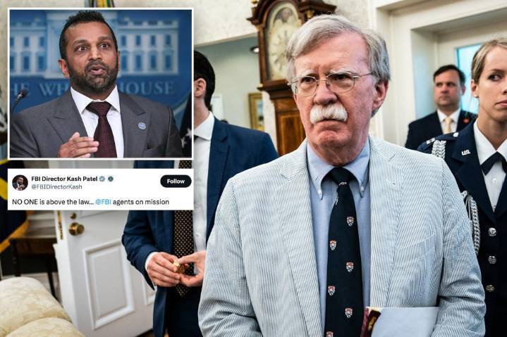 Exclusive | Patel’s FBI raids John Bolton’s home in high-profile national security probe