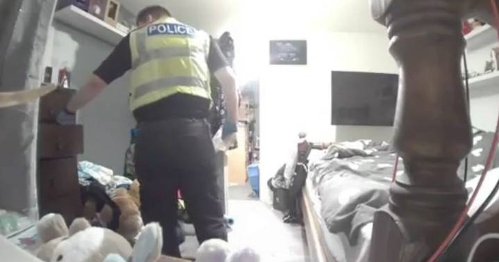 Shock moment police officer steals woman's underwear in home search caught on camera