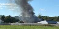 Crews are currently battling a large barn fire in St. Joseph County