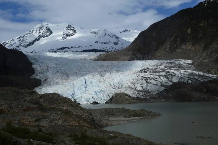 Ice dam at Alaska’s Mendenhall Glacier releases floodwater toward downstream homes