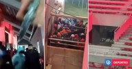 Con cuchillos en mano: captan momento previo a feroz ataque de la barra de Independiente a los de La U