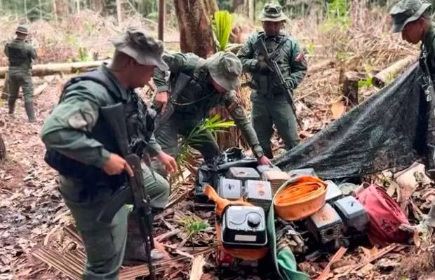 FANB desmanteló campamento de minería ilegal en Amazonas