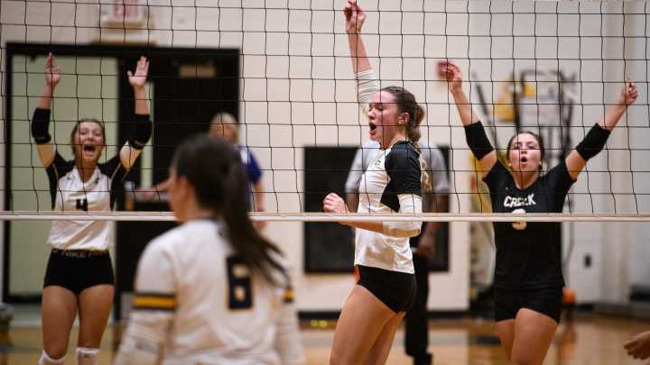 Gray's Creek vs. Laney Volleyball highlights; Bears won 3