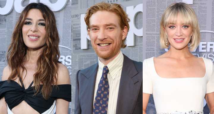 Domhnall Gleeson Joins Sabrina Impacciatore, Chelsea Frei & More at ‘The Paper’ Premiere in L.A. | Alex Edelman, Allan Havey, Chelsea Frei, Domhnall Gleeson, eric rahill, Gbemisola Ikumelo, Melvin Gre